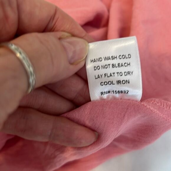 BiBi NWT SzS pink ruffle trim elastic bodice adjustable spaghetti straps top - Picture 6 of 8